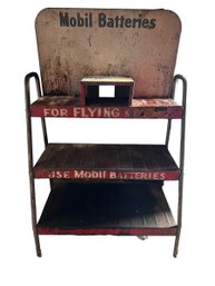 Vintage Mobil Gas Station Metal Display Rack