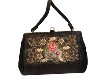 Vintage Beaded And Applique Evening Bag From Caron Of Houston TX
