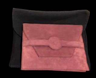 Stunning Beautiful Custom Hand Made Luxurious Suede Walter Steiger Paris Clutch