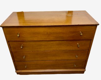 Mid Century Four Drawer Walnut Dresser / Nightstand
