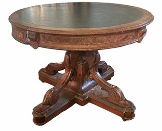 Vintage Oak Pedestal Table