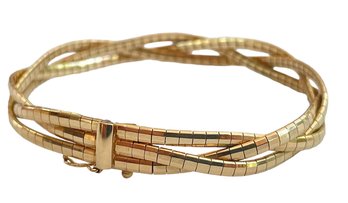 14K Gold Braided Bracelet 10.9 Dwt