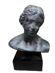 Small Mounted Carved Bust Statue
