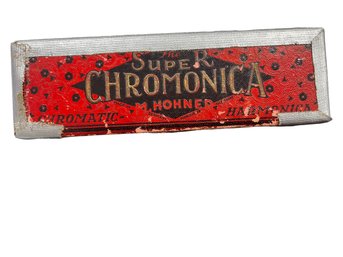 Vintage 1930's Super Chromonica Harmonica In Original  Box