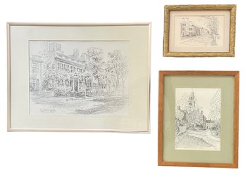 Signed Drawing Prints Of Nantucket, Mass.