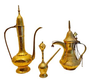 Collection Of Vintage Arab Market Brassware