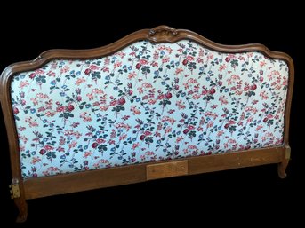 Vintage Fabric With Roses Headboard