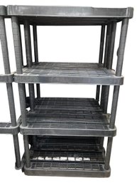 Hard Heavy Duty Connecting Plastic Shelving 1 Set Of 2