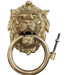 Large Brass Lion Door Knocker