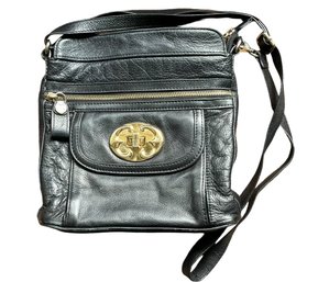 Emma Fox Black Leather Crossbody/Shoulder Bag