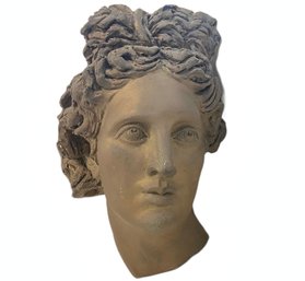 Vintage Ceramic Signed  Greco Roman Bust Circa 1975