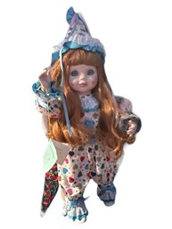 Charlot Byj 'carrot Top' Musical Clown Porcelain Heirloom Doll