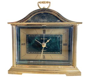 Bulova Brass Nightstand Clock