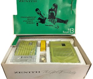 Vintage - NEW IN BOX - Zenith Shirt Pocket Transistor Radio
