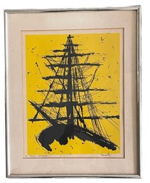 Mid Century Abstract Of Ship By Rosodo (N)