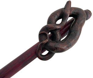 Vintage Hand Carved 'Snake' Walking Stick (B)