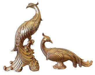 Pair Of Vintage Mid Century Golden Pheasants From Syroco