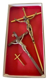 Three Vintage Crucifix