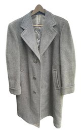 Vintage Mens Herringbone Wool Coat