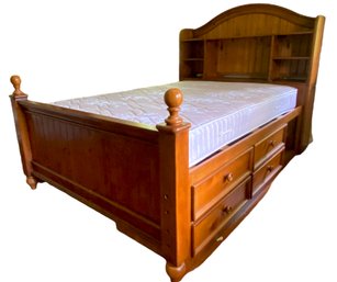 Full Bed With Storage Headboard And Drawers