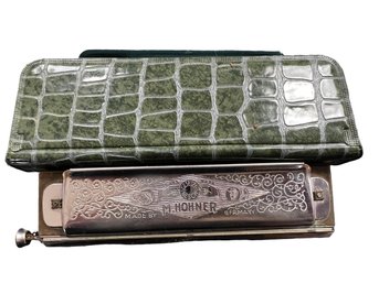 Vintage Super Chromonica Chromatic Harmonica With Case