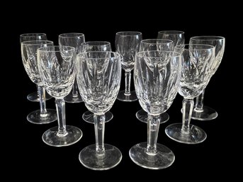 Twelve Waterford Crystal 'Lismore' Sherry Glasses