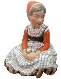 Royal Copenhagen Porcelain 'Fyen National Flower Girl' Figurine