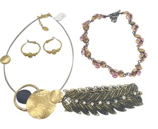 Neckpieces, Bracelet And Earrings - Includes NWT - 4 Pieces