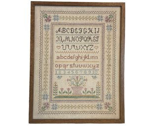 Vintage Cross Stitch Embroidery Sampler