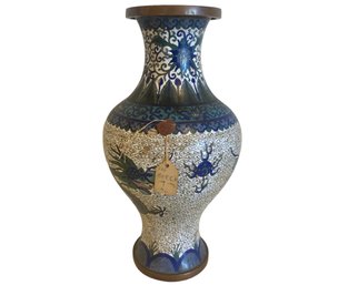 Antique Chinese Enameled Bronze Cloisonne Dragon Vase