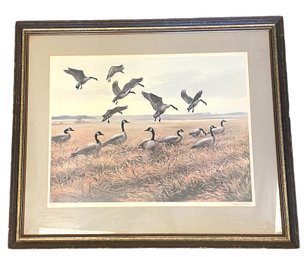 Lithograph 'Geese' By Listed Artist Maynard Reece (1920-2020)