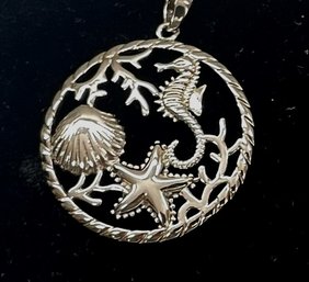 Aquatic Themed Sterling Silver Necklace