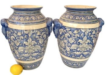 Pair Large Ceramic Vases