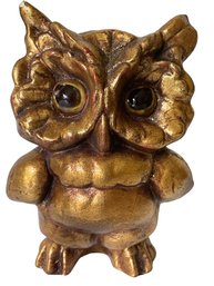 Mid Century Italian Gilt Owl Figurine