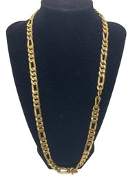 14K Gold Figaro Link Chain Necklace 24.8 Dwt