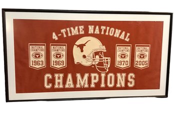 Amazing Texas Longhorns Framed Championship Felt Pennant