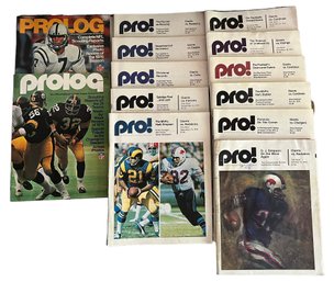 1970s PRO Football Magazines Including One With Autograph