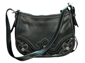 Brighton Black Leather Handbag