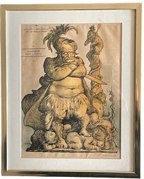 Antique French Political Caricature Of  Victor Augagneur By Charles Leandre (French 1862-1934) (G)