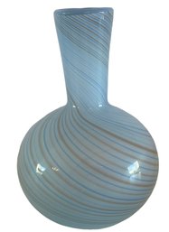 Vintage Dansk Art Glass Blue Vase