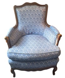 Vintage Blue Upholstered Slipper Chair
