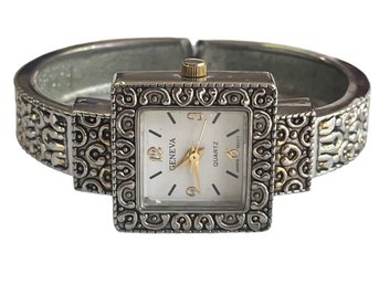 Geneva Bejeweled Ladies Clasp Bracelet Watch