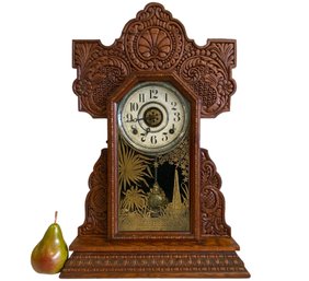 Antique 1897 E. Ingraham Gingerbread Mantel Clock