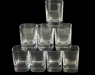 Set Of Eight Modernist Square Cordial / Shot Glasses