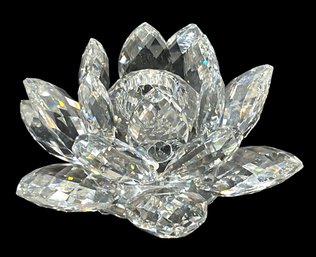 Swarovski Crystal Water Lily Single Candle Holder