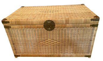 Vintage Wicker Storage Chest