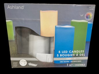 5 LED Candles By Ashland New In Box