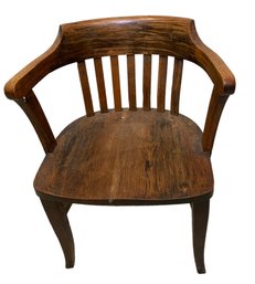 Vintage Solid Oak Desk Chair