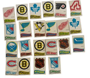 Cool Lot Of  Vintage Hockey Team Trading Card Stickers (F)
