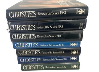 Collection Of Seven Hard Cover Books 'The Review Of The Season' From Christie's Auction House